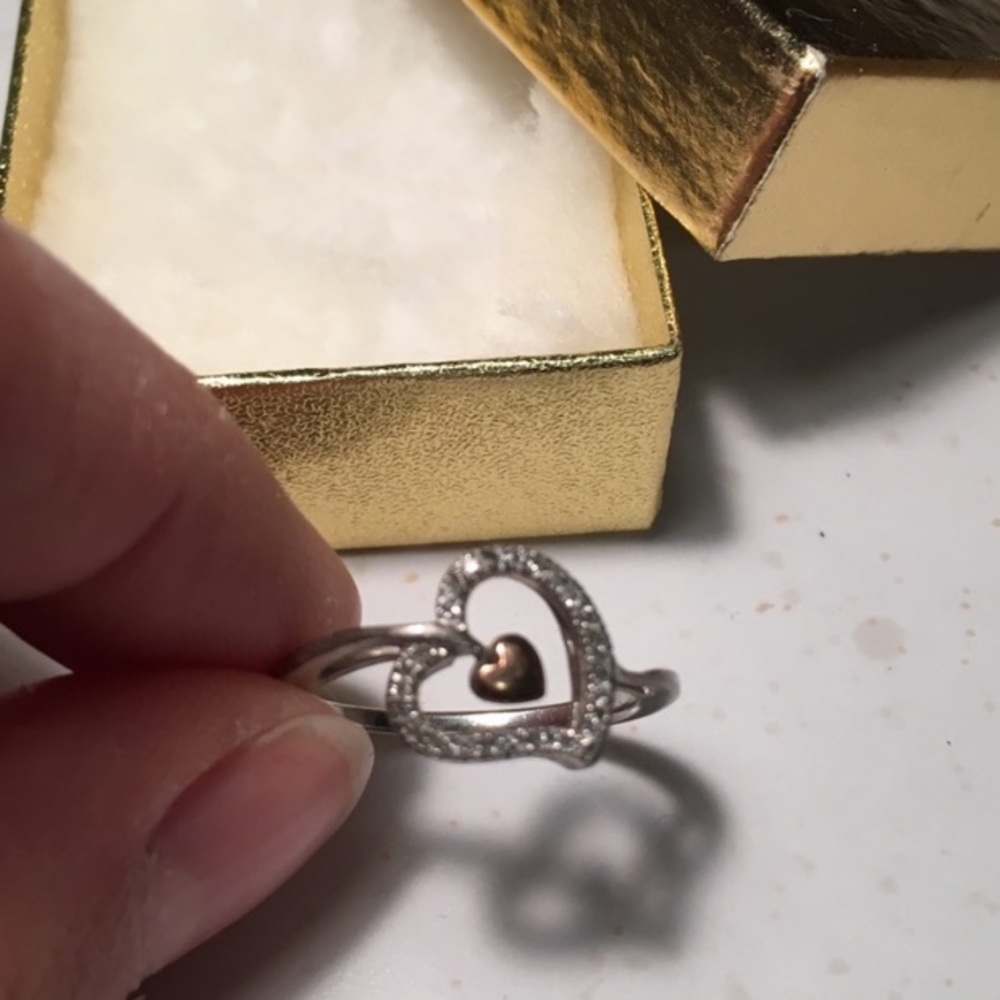 *14k Silver* Heart Ring